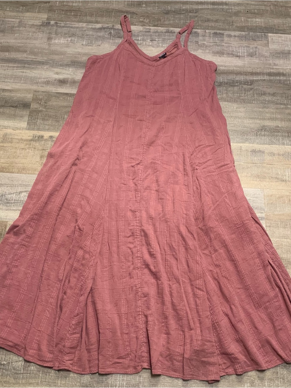 Torrid Size 3 Mauve Trapeze Maxi Dress Adjustable Cami Straps Flowy 3X